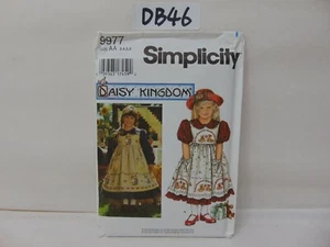 UNCUT SIMPLICITY DAISY KINGDOM PATTERN 9977 GIRL & DOLL DRESS SZ AA 3,4,5,6 NEW - Picture 1 of 3