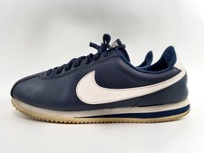 nike cortez navy blue leather