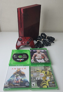 Xbox One S Gears of War 4 Limited Edition 2 TB Crimson Red With 4 Games 1681