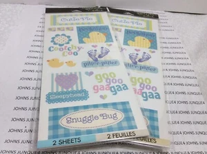 HALLMARK CUTIE PIE GALLERIA STICKERS New in Sealed Packages LOT OF 2 Packs Baby - Picture 1 of 2