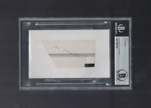 Al Schacht Washington Senators 1919-1921 Signed Cut Beckett Certified BXE - Picture 1 of 1