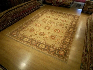 Alfombra Sultanabad 9 x 12 anudada a mano de alta calidad _tintes vegetales hilados a mano lana fina - Imagen 1 de 12