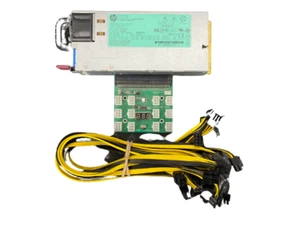 HSTNS-PL30 HP 1200W+atx64p6-n02 Breakout board+ 9x 6pin to 6+2pin cable ED1503 - Picture 1 of 8
