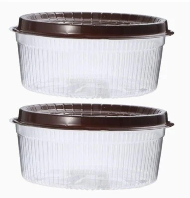 CLEAR PARTY FOOD container Ideal for SANWICHES & SAMOSAS PK10 - Image 1 of 4