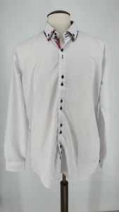 Kayhan Herren Hemd weiß mit Knopfleiste und Tartan-Detail Größe XXL - Bild 1 von 6