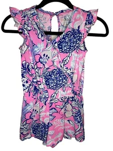 Lilly Pulitzer Romee Romper Girls Size M Pink - Picture 1 of 7