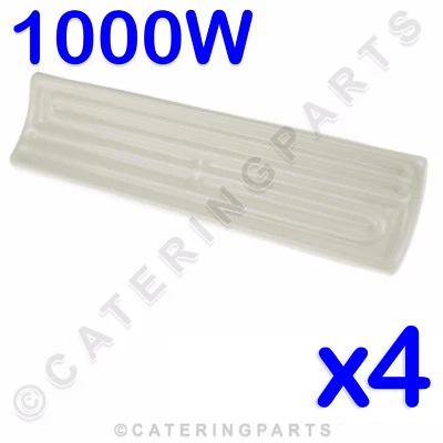CPUK CONFEZIONE 4 x 1000W 1KW ELEMENTO RISCALDANTE IN PORCELLANA CERAMICA RISCALDATO RISCALDATORE A PORTALE PER ALIMENTI