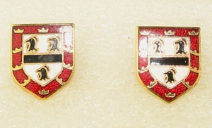 VINTAGE EMAILLE SCHILD WAPPEN MANSCHETTENKNÖPFE JESUS COLLEGE, CAMBRIDGE UNIVERSITÄT - Bild 1 von 1