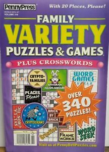 PP Family Variety Puzzles & Games Plus Crosswords Vol 319 FREE SHIPPING CB