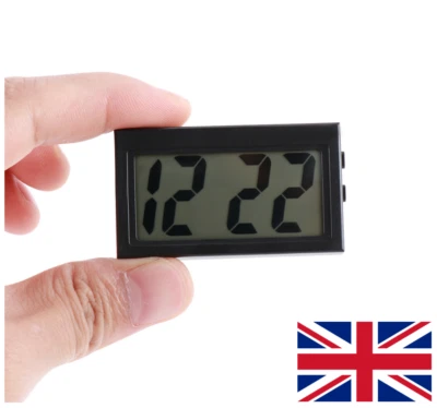 Mini LCD Screen Digital Clock Self-Adhesive Interior Car Auto Desk Dashboard  - Image 1 of 4