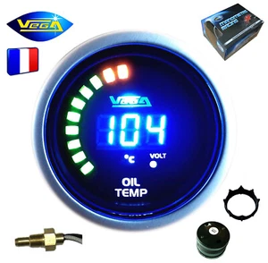 ► Manomètre Racing VEGA® 52mm Température d'huile Numérique+leds 20-150°C - Foto 1 di 6