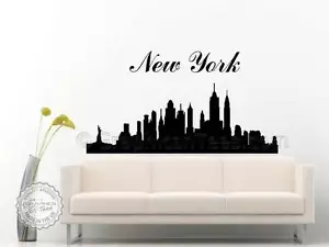 New York Skyline,Vinyl Wall Art Sticker Decal Home Mural - Picture 1 of 12