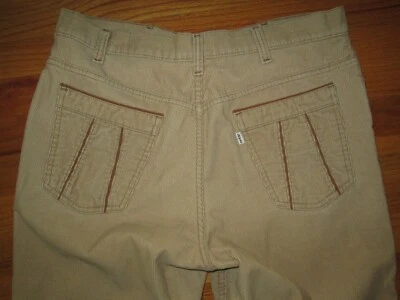 1970s Vtg Levi's CORDUROY Flare Boot Cut Wide Jeans 35x31 actual TALON 42 ZIPPER - Image 1 of 4