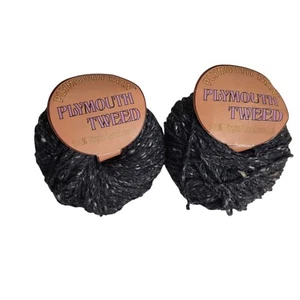 2 Plymouth Yarns Plymouth Tweed #5310 Gray 100% Virgin Lambswool - 50g Balls - Picture 1 of 3