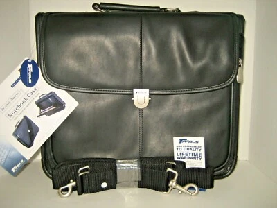 NEW Targus KOS300 15 Reverse-Access Notebook Case Black Koskin Leather-Like  - Image 1 of 4