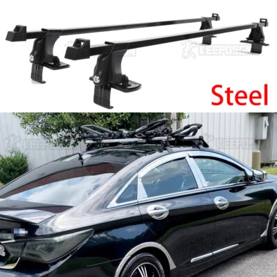 Porta-bagagens de carga barra transversal 54" teto superior teto superior Hyundai Sonata 2005-2023 - Imagem 1 de 4