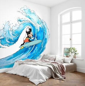 Children Wallpaper Disney Wall Mural 300x280 cm giant picture Mickey Surfing