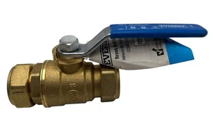 Everbilt Standard Port Ball Valve Lead Free Brass 3/4" Comp x 3/4" Comp 021 - Picture 1 of 5