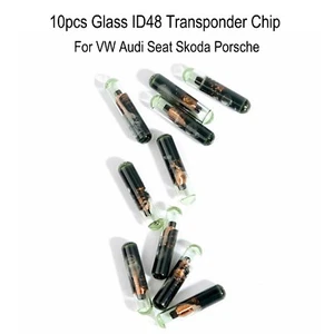 10pcs ID48 Chips Cloning Cloneable Glass Transponder For Xhorse VVDI Key Tool - Picture 1 of 4