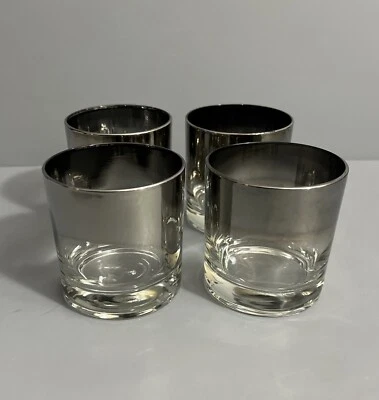 MCM Dorothy Thorpe Style Silver Fade 10 oz Old Fashioned Rocks Glass Conjunto de 4 - Imagem 1 de 2