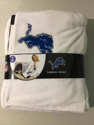 Officially Licensed NFL "Silk Touch" Throw Blanket Wrap with Applique Cover