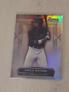 Kahlil Watson 2022 Bowman Sterling Refractor Miami Marlins /199 - Picture 1 of 3