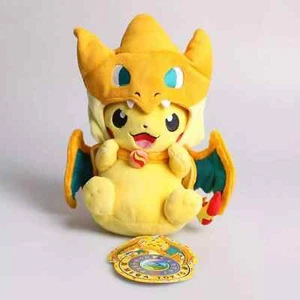 ✨Pokémon Plush ✨ Soft Toy Plush Pikachu Cosplay in Charizard X Costume✨ - Picture 1 of 5
