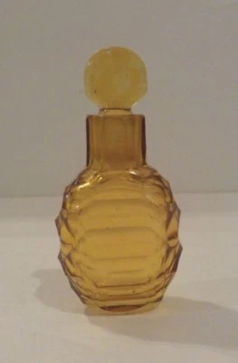 Antique Amber / Topaz Cut Glass Miniature Scent Bottle, c. 1900 - Image 1 of 4