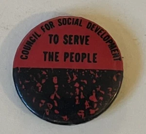 INSIGNIA BOTÓN PIN Consejo para el Desarrollo Social años 70 de colección para servir a la gente - Imagen 1 de 4