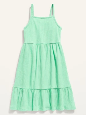 Old Navy Sleeveless Rib-Knit Fit & Flare Dress for Girls Summer Size L 10-12 - Image 1 of 2