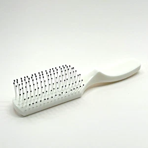 Vintage Estee Lauder Small Travel Hair Brush Purse Ball Tipped White Plastic 7" - Bild 1 von 5