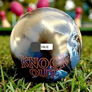 Brunswick Knock Out Black & Blue - 15lb - Plugged & Resurfaced - Bowlingkugel - Bild 1 von 5