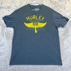 Hurley Graphic Tee Men's Size XXL Gray S/S Muscle Surfing Beach Grunge Skater - Picture 1 of 8