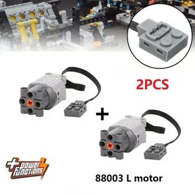 2x L-Motor 88003 Power Functions For LEGO Electric Assembled Building Block Toy