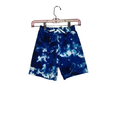 NWOT Tommy Bahama blue black and white tie-dye style swimtrunks size 5/6  - Image 1 of 4