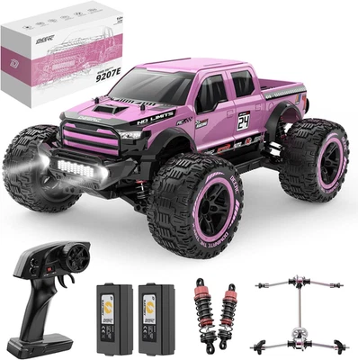 1:10 Fast RC Cars for Adults, 4X4 High Speed RC Truck Crawler, 48+KM/H, Pink All - Image 1 of 4