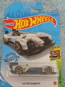 Hot Wheels 2020 #181/250 ELECTRO SILHOUETTE silver @K Long Card - Picture 1 of 2