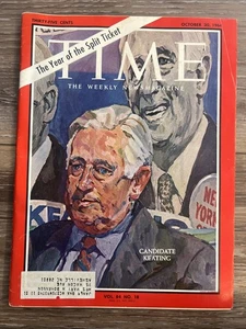 Time Magazine October 1964 Vintage Politics Kennedy United Way AD New York - Imagen 1 de 24