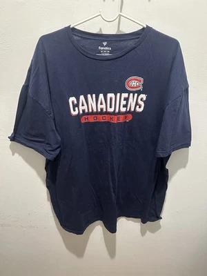 Camisa de manga corta para hombre 3XL Fanatics azul Montreal Canadiens Foto 1 de 3