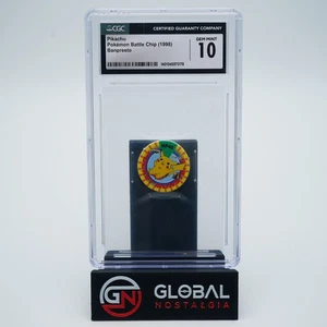 Pikachu 1998 Pokemon Battle Chip Banspresto POP 1 CGC 10 - Picture 1 of 2