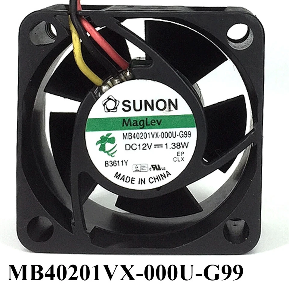 1X SUNON MB40201VX-000U-G99 DC 12V 3-wire Cooling Fan 40*40*20MM 4020 4CM 1.38W - Image 1 of 1