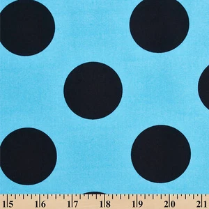 Extra Large Polka Dot Printed Cotton Poplin Fabric By The Yard (58/60 Inch) - Picture 1 of 23