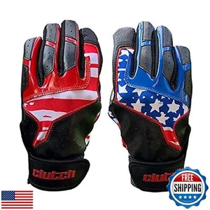 Clutch Sports Apparel Pro Series Leather Softball and Baseball Batting Gloves - Picture 1 of 5