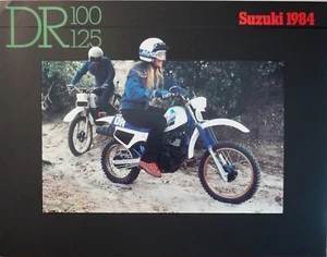 1984 Suzuki DR100 DR125 4-page brochure-Vintage  P/N 99922-84311 NOS - Picture 1 of 4