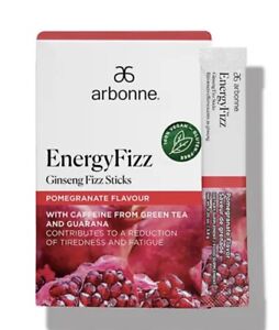 Arbonne Ginseng Energy Fizz Sticks Pomegranate RRP £59 BBE 08/25