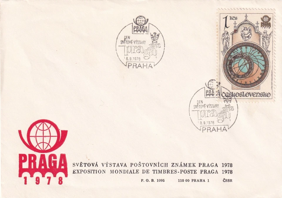 CAPA DA TCHECOSLOVÁQUIA 1978 DA PRAGA SELO INTL EXPO  - Imagem 1 de 1