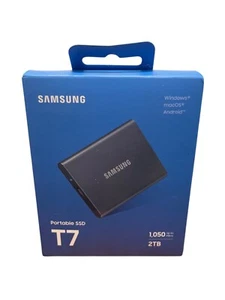 Samsung MU-PC2T0T/AM 2TB T7 Portable USB 3.2 SSD, Titan Gray - Afbeelding 1 van 5