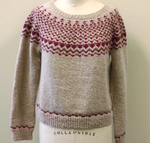 Strickanleitung Kopie 3788.   Damen Top Down Fairisle Pullover.    34-66".   DK - Bild 1 von 1