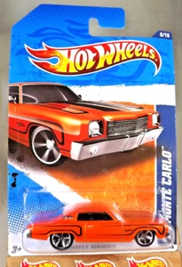 2011 Hot Wheels #106 Muscle Mania 6/10 '70 MONTE CARLO Orange w/Chrome MC5 Spoke - Picture 1 of 5
