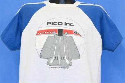 vtg 80s PICO INC AVIATION PLANE SAFETY EMERGENCY SLIDE BF GOODRICH t-shirt XL - Image 1 of 4